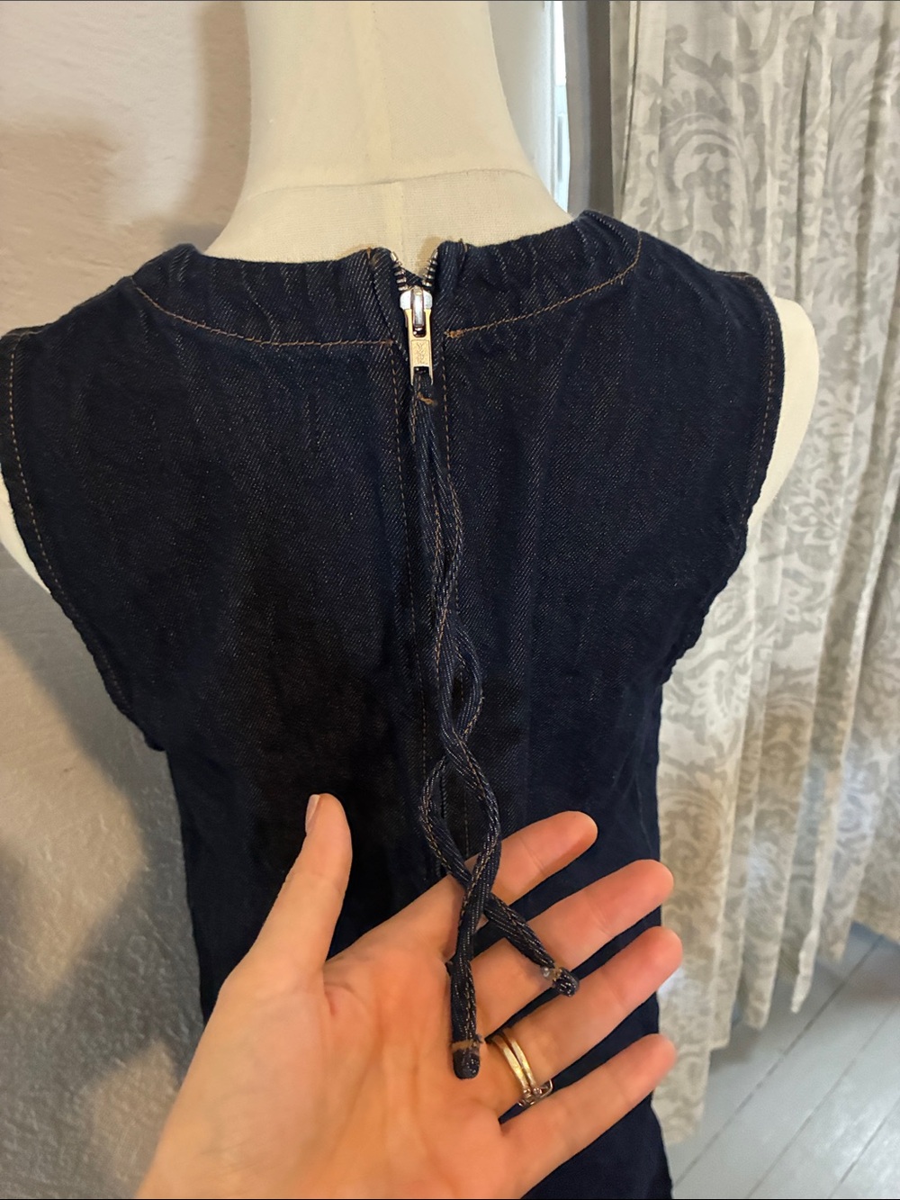 Madewell Sleeveless Denim Shift Mini Dress - Picture 11 of 12